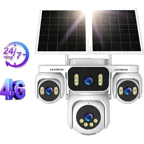 Telecamera di sicurezza, zoom ottico 12X, sorveglianza 24 ore su 24, 7 giorni su 7, 4G 20MP 12XZoom Cam (1/2)