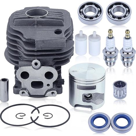 Kit de Piston de Cylindre 51mm pour Husqvarna Partner K760 K750 Tronçonneuse, Remplacement pour 506386171, avce Filtre à Carburant, Bougie d'allumage, Roulements (1/5)