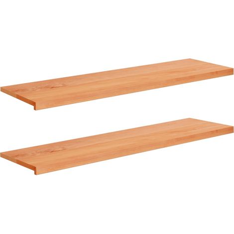 vidaXL Alfeizares 2 uds. Barnizado 140 x 40 x 2 cm (1/2)