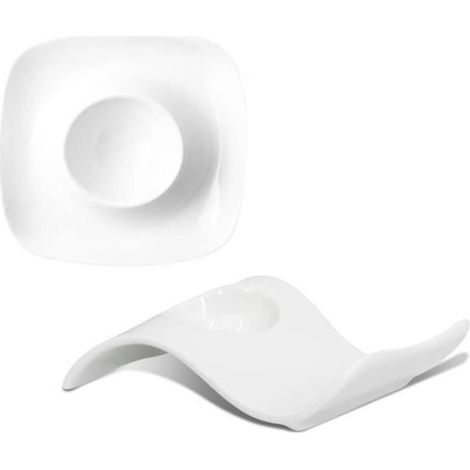 Coquetier - Non spécifié - Empilable - Céramique - Blanc - 2 pièces (1/4)