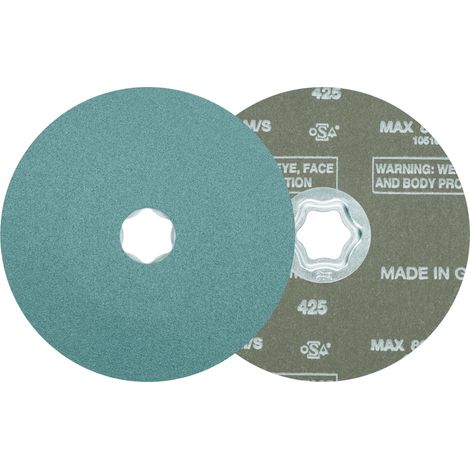 PFERD TOOLS COMBICLICK Zirkon Fiberscheibe Ø 125 mm Z120 für hohen Abtrag auf Stahl 25 Stk (1/4)