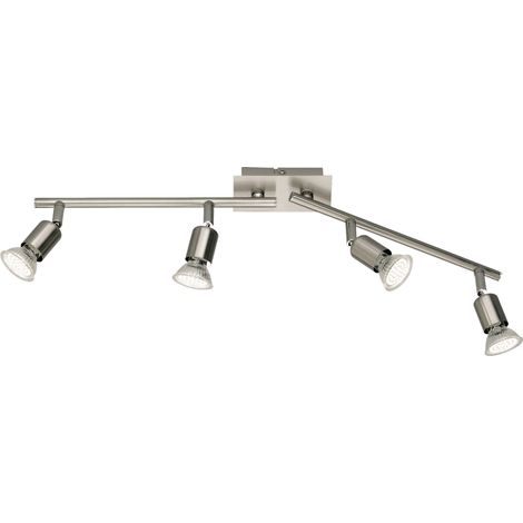 [NEUWERTIG] REALITY LEUCHTEN Deckenleuchte Deckenlampe Balkenleuchte Var nickel matt inkl. LED Leuchtmittel 4 flammig, 10W