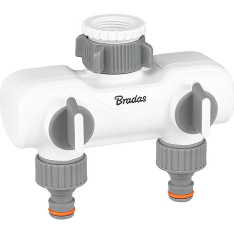Collettore a 2 vie Bradas GW 1"-3/4" con valvole a linea bianca (1/2)