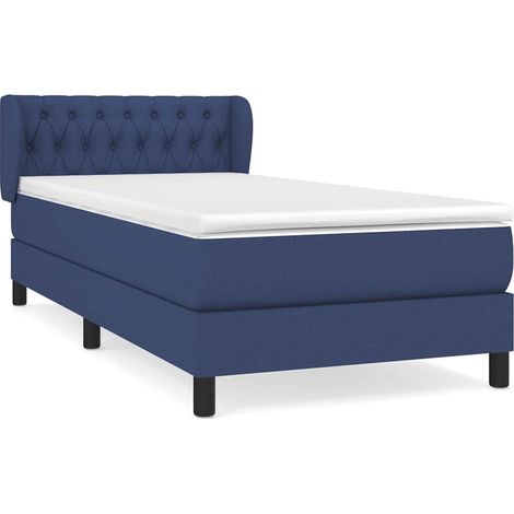 Maison Exclusive - Boxspringbett mit Matratze Blau 100x200 cm Sto (1/5)