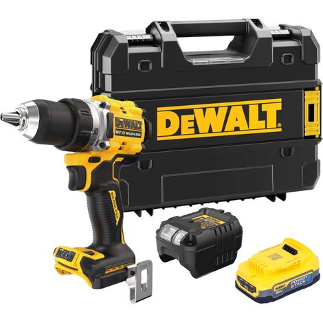 DeWalt DCD 800 E1T Perceuse-visseuse sans fil 18 V 90 Nm Brushless + 1x batterie Powerstack 1,7 Ah + chargeur + TSTAK (1/5)