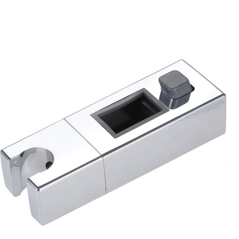 Support de pommeau de douche rectangulaire réglable avec barre coulissante pour salles de bains – fixation murale adaptable pour rail carré 30 x 18 mm (1/5)