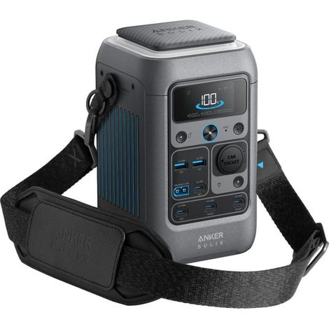 Anker SOLIX C300X DC Batteria Portatile con Cinghia - 90 000 mAh (288Wh), Uscita CC 300W