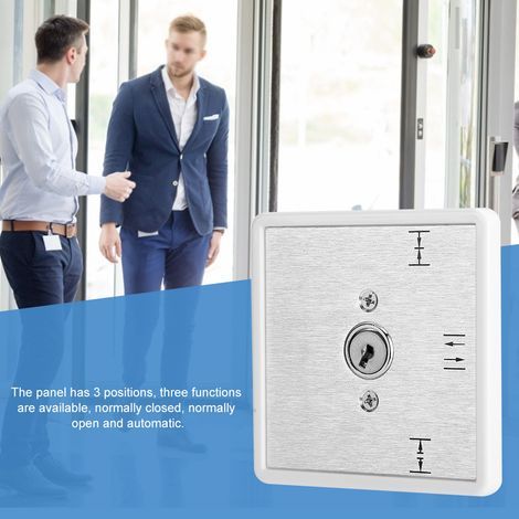 Interrupteur à Clé 3 Positions pour Porte Automatique - Contrôle d'Accès et Sélecteur de Mode (1/3)