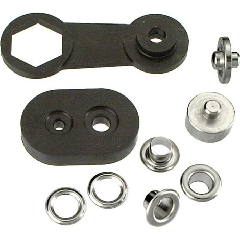 Ösen Messing, vernickelt 6,0 mm, 40 St.