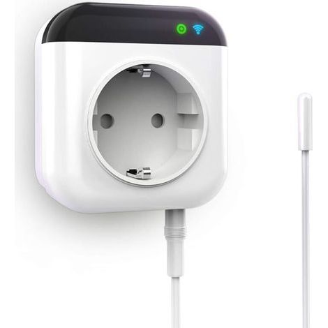 Prise thermostatique WiFi programmable avec capteur, Prise de contrôle numérique WiFi avec application (1/5)