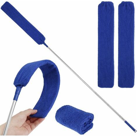 royaluxe- Norcks Plumeau Telescopique Avec Poignée En Acier Inoxydable Brosse À Poussière Lavable Flexible Bleu Royal (1/5)