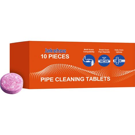 Pastilles déboucheuses JAKEHOE : débouchent les toilettes et les canalisations de cuisine, éliminent la saleté et les résidus, dissolvent la graisse et laissent une finition propre et fraîche. 10 past (1/5)