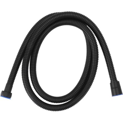Tubo flessibile per doccia extra lungo in acciaio inossidabile, antideflagrante e resistente al calore, da 59 pollici (150 cm), nero -Crezuo