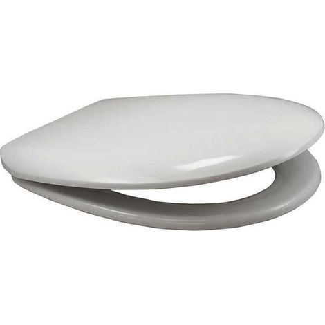 WC SITZ mit Edelstahlscharnier, weiss 1,7 Kg, 2 Komponenten Thermoplast MADE in GERMANY (1/3)