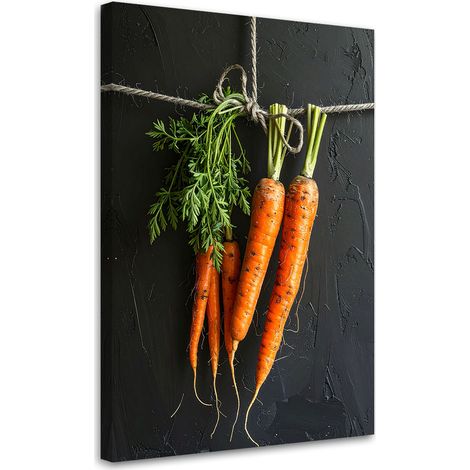 Cuadro sobre Lienzo, Zanahorias verduras, 40x60 (1/5)