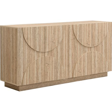 ELVMI Credenza con ante e ripiani regolabili, apertura silenziosa, per soggiorno sala da pranzo, 160 × 40 × 80 cm