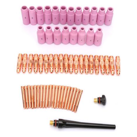 Kit d'accessoires pour torche de soudage TIG WP-26/17/18 - 62 pièces avec buses céramique (1/5)