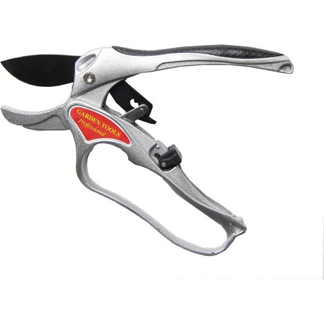 Sécateur à cliquet 20,3 cm – enclume en aluminium Sécateur – outils de jardinage – Poignée ergonomique avec grip souple – Revêtement en Téflon Lame de coupe (1/2)