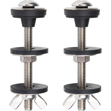 Kit di 2 bulloni universali M6 per serbatoio WC, bulloni per sedile WC in acciaio inossidabile per impieghi gravosi, facili da installare