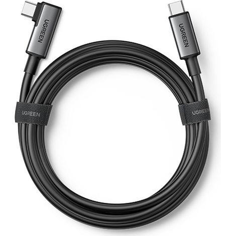 Cavo USB-C angolato con supporto per occhiali VR Oculus Quest 2 60W 5m nero (1/5)