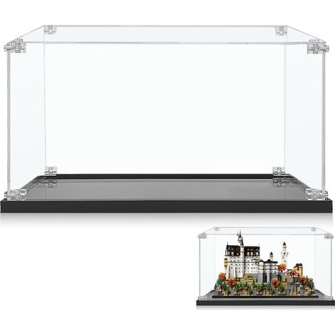 Vitrine Acrylique pour Château Neuschwanstein 21063 – Rangement étanche à la poussière, Dimensions : 50 x 25 x 33 cm (boîtier d'affichage Uniquement, Pas pour Le modèle) (1/5)