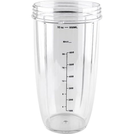 Gobelet de rechange pour blender - Grand - 1 pièce, compatible avec les blenders NutriBullet 600 W et 900 W - transparent (1/5)