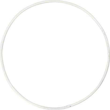 Cercle en métal - Blanc - 10 cm - Lot de 10 - Utilisation intérieure - Mixte