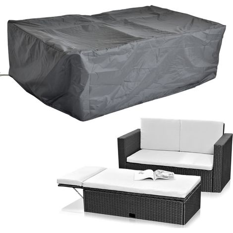 Funda protectora Funda de muebles de jardín funda de lona 125x123x74CM tela cubierta protectora exterior patio jardín terraza lluvia (1/4)