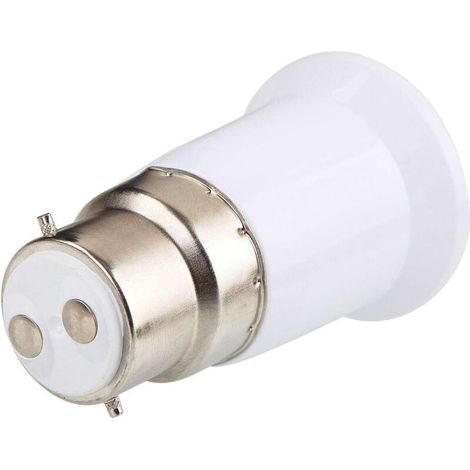 Adaptateur de douille B22 vers E27, convertisseur de support de lampe, ampoule LED et adaptateur de douille d'ampoule à incandescence 2 pièces (1/4)
