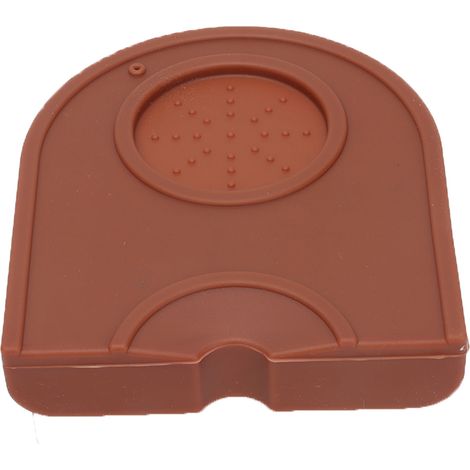 Rutschfester Silikon-Kaffeetamper, weiches und sicheres Tamperkissen, abgerundete Ecken, für den Heimgebrauch, braun (1/5)