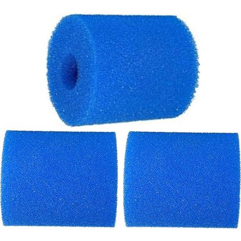 Éponge Filtrante Type H, Cartouche de Filtre en Mousse, Mousse pour Filtre Piscine, Mousse Rechange pour Filtre Piscine, Lavable, Cartouche, Spa Intex Reutilisable (3 Pièces Type H) (1/5)