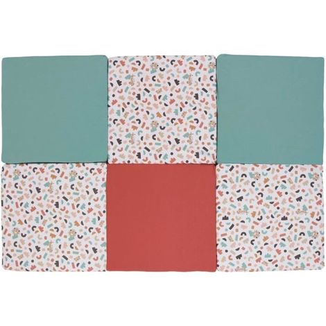 Maxi tappeto di attività Malin - TINEO - Tappeto evolutivo 5-in-1 - 180 x 120 cm - Geometrico / Animali divertenti (1/5)