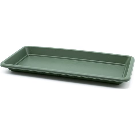 Plato jardinera de plastico 40 cm Verde (1/4)