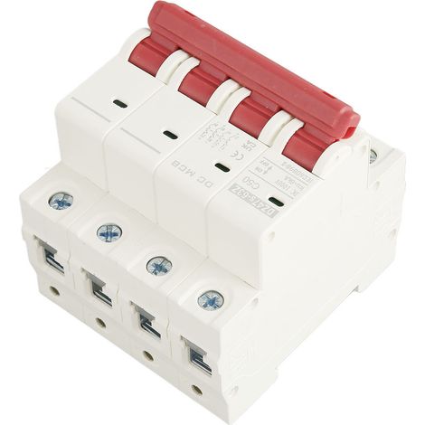 Disjoncteur mini 4P 50A DC1000V 6000A pouvoir de coupure, protection solaire photovoltaïque, interrupteur automatique compact pour système PV. (1/5)
