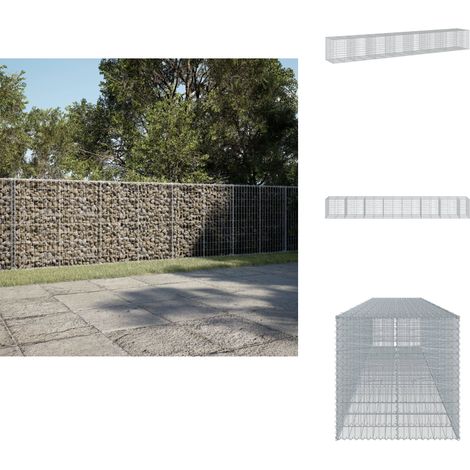 Gabione mit Deckel 750x100x100 cm Verzinktes Eisen - Gabionenkorb - Gabionenkörbe - Steinkorb - Steingabione (1/5)