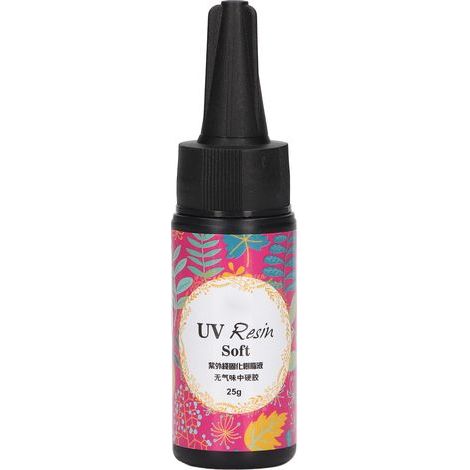 Colle UV sans odeur, résine transparente durcissable pour coques de téléphone et bijoux DIY, faible rétrécissement, 25g (1/5)