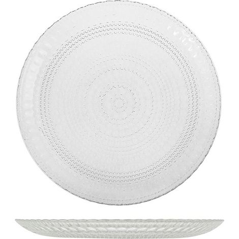 Plato de postre Venere de vidrio transparente - Ø 21 cm
