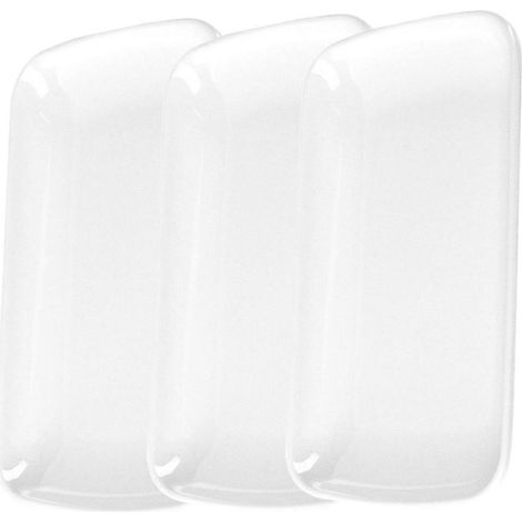 Ensemble de 3 assiettes de service rectangulaires pour pâtisserie et aliments. (1/5)