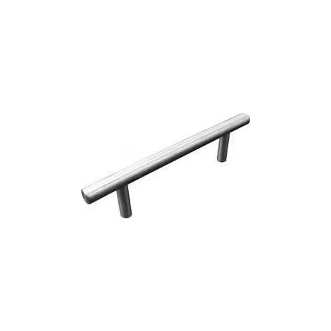 Stangengriff aus gebürstetem Edelstahl, L.156 x B.12 x T.33 mm, Achsabstand 96mm, 1 Stück mit Schrauben.