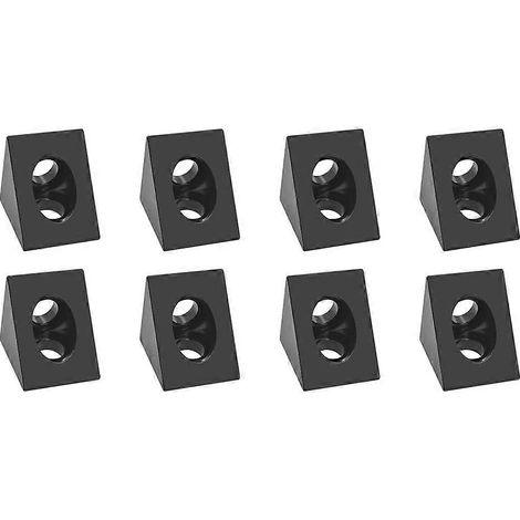 90°-Winkelverbinder für CNC- und 3D-Drucker-DIY-V-Nut, schwarze Ecke für 2020-Aluminiumprofile, 8 Stück (1/5)