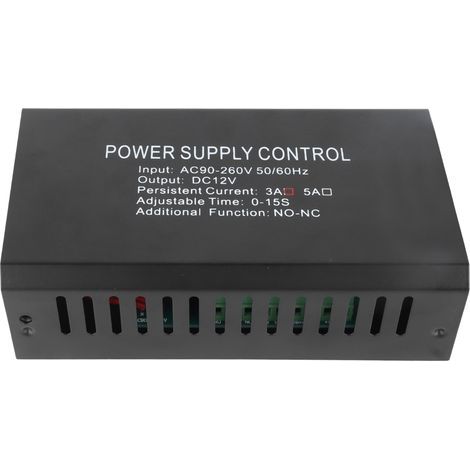 Contrôleur d'alimentation de contrôle d'accès 12V 3A, alimentation de sécurité de porte 90 à 260V pour système de verrouillage à distance (1/5)