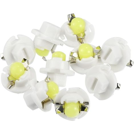 ampoules led t5 b8.4d 12 v pour tableau de bord automobile - 10 pièces - blanc (1/5)