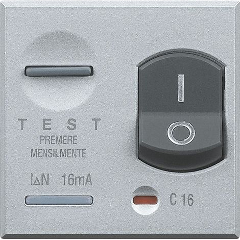 BTICINO axolute HC4305/16 - disjoncteur différentiel 1P+N 16A 10mA 2 modules