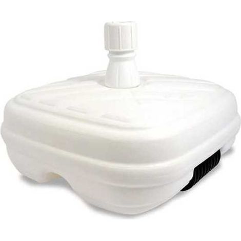 Base de sombrilla de plástico blanco con rueda Adriática