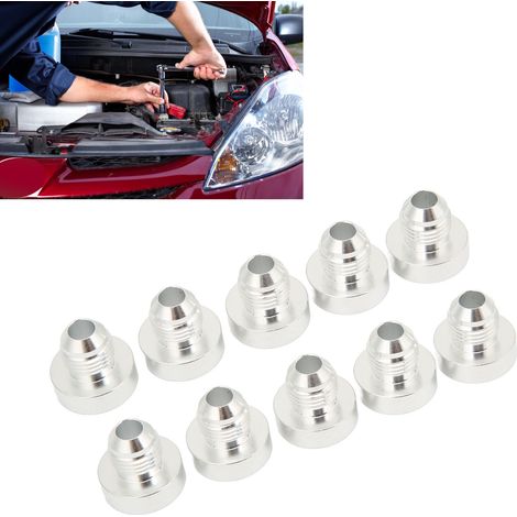 10 pièces de raccords de tuyauterie en alliage d'aluminium AN6, filetage extérieur 6AN, soudés sur des billettes d'acier. (1/5)