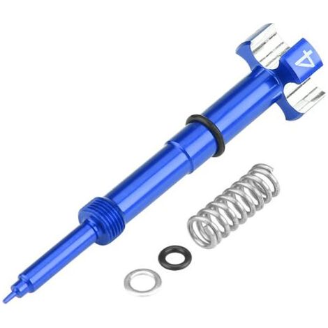 Vis de Mélange, Vis de Mélange de Carburateur Antirouille, Belles 4 Couleurs En Option pour FCR-MX pour FCR Facile à Installer avec Ressort (Bleu). (1/5)