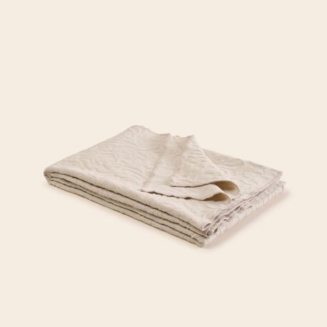 Couvre-lit en Jacquard floral en chenille CORINNA (1/4)
