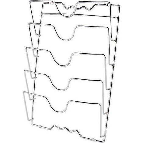 Égouttoir métallique anti-chute à 5 niveaux pour couvercles de casseroles, porte-cuillères, rangement pour couvercles (FMY) (1/5)