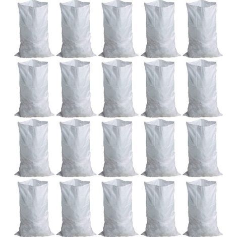 Rubble bags x20 – Heavy-duty woven fabric, 60 kg – Dimensions 96 x 56 cm – For wet and ripped construction sites