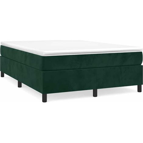 Maison Exclusive - Boxspringbettgestell Dunkelgrün 140x190 cm Sam